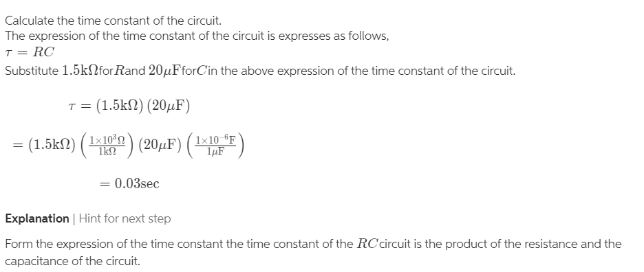 A 20 μF capacitor initially charged to 25 μC is discharged